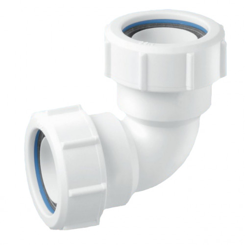Отвод 90° Ø40 ц/ц McAlpine 40A-WH