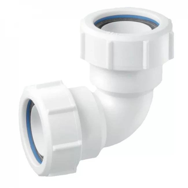 Отвод 90° Ø40 ц/ц McAlpine 40A-WH