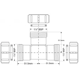 Тройник 90° Ø32 McAlpine 32E-WH