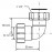 Отвод 90° Ø32х11/4" накидная гайка McAlpine 32FS-WH