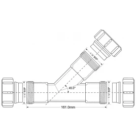 Тройник 45° Ø32 McAlpine 32Y-WH