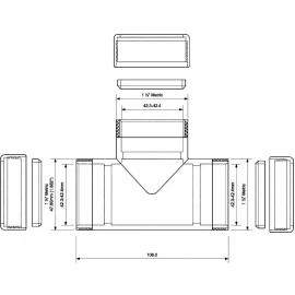 Хромированный тройник Ø40 McAlpine 40E-CB