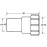 Муфта переходная Ø50хØ40 McAlpine 40X50-WH