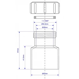Муфта переходная Ø32хØ50 McAlpine 5032J-WH