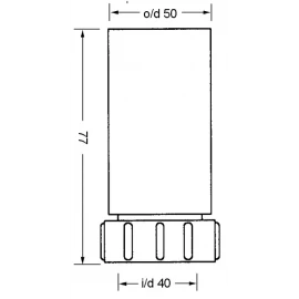 Муфта переходная Ø40хØ50 McAlpine 5040J-WH
