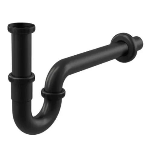 Сифон трубный для умывальника A4320BLACK AlcaPlast 