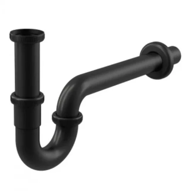 Сифон трубный для умывальника A4320BLACK AlcaPlast 