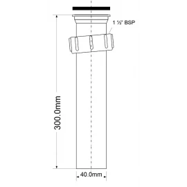 Вставка 11/2 х 40мм высота 300мм McAlpine AT7N30 
