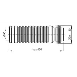 Гофра для инсталляции DN90/110 Alcaplast