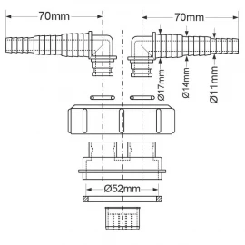 Приемная воронка для сифона McAlpine FUNNEL-D-2H