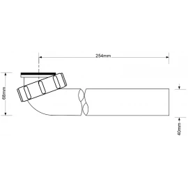 Колено 11/2" х 40мм McAlpine HC12-RU