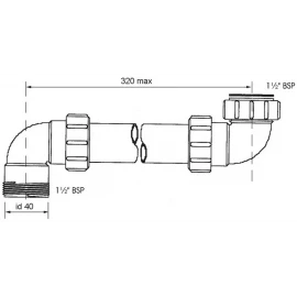 Отводной комплект Ø40 McAlpine HC13L
