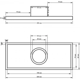 Душевой лоток 200мм J200Q5-B (хром матовый) MAGdrain
