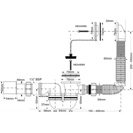 Обвязка для ванны McAlpine MRB1-EX