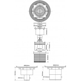 Трап с сухим гидрозатвором Ø50 McAlpine MRFG3V-50