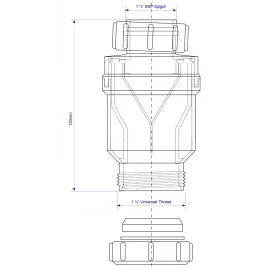 Сливной клапан с сухим гидрозатвором Ø32х11/4" McAlpine MRNRV32-PB