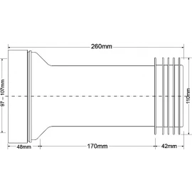 Патрубок для подвесного унитаза McAlpine MRWC2