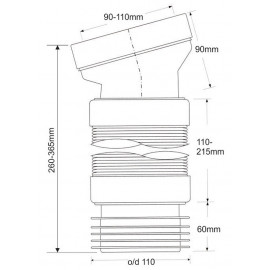 Гофра под углом 14° McAlpine (260-365мм) WC-F10R