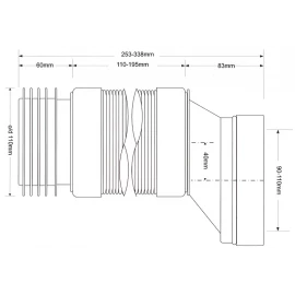 Гофра со смещением 40мм McAlpine (253-338) WC-F5R