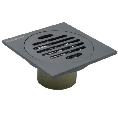 Трап с обратным клапаном 10х10 (графит) Ganzer T001-Q