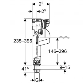 Клапан заливной нижний 1/2" Geberit 281.208.00.1 