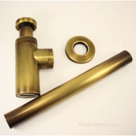 Сифон бутылочный для раковины A400 (бронза) Alcaplast