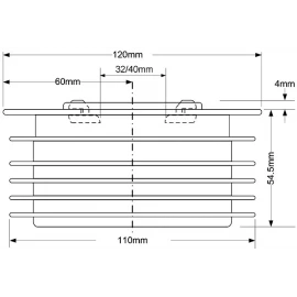 Переход внутренний Ø110х32/40 DC2-BL McAlpine