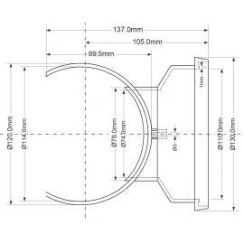 Переход (врезка) Ø110-110 MRSOB-110 McAlpine