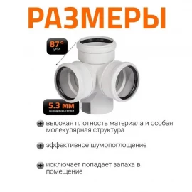 Крестовина двухплоскостная Ø110 Ostendorf Skolan Safe