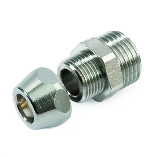 Муфта цанговая с наружной резьбой Ø10х3/8" хром General Fittings