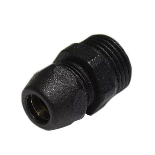 Муфта с наружной резьбой Ø10х1/2" (черная) Remer