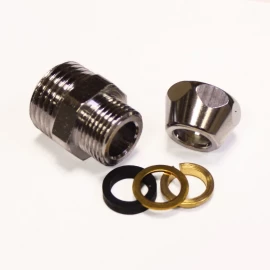 Муфта цанговая с наружной резьбой Ø10х1/2" хром General Fittings