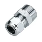Муфта обжимная с наружной резьбой Ø15х1/2" хром Tiemme