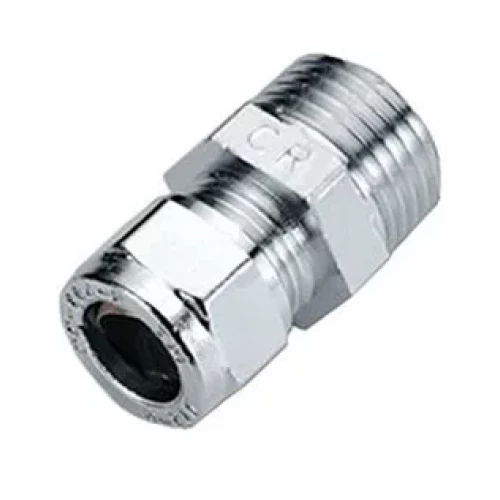 Муфта обжимная с наружной резьбой Ø12х1/2" хром Tiemme