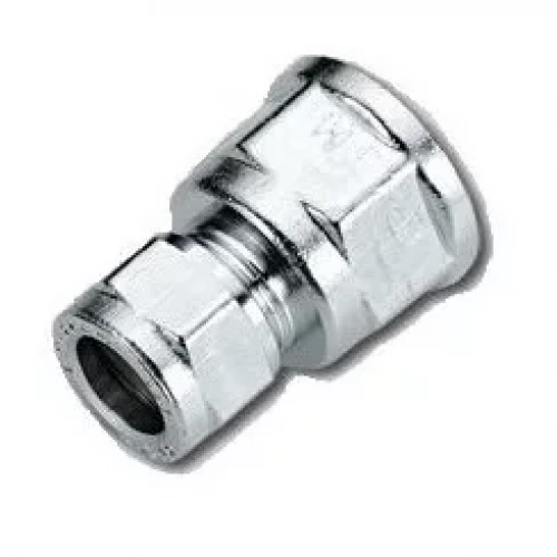 Муфта обжимная с внутренней резьбой Ø15х1/2" хром Tiemme