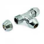 Тройник обжимной Ø10 хром General Fittings