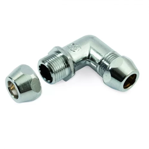 Угол обжимной Ø10 хром General Fittings