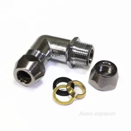 Угол обжимной Ø10 хром General Fittings