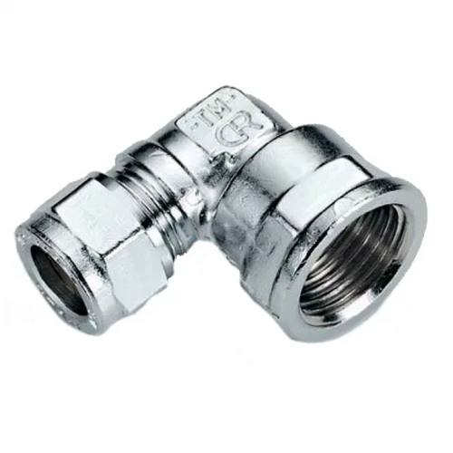Угол обжимной c внутренней резьбой Ø10х1/2" хром Tiemme