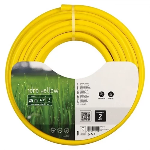 Армированный 3-х слойный шланг 3/4" Idro Yellow Fitt