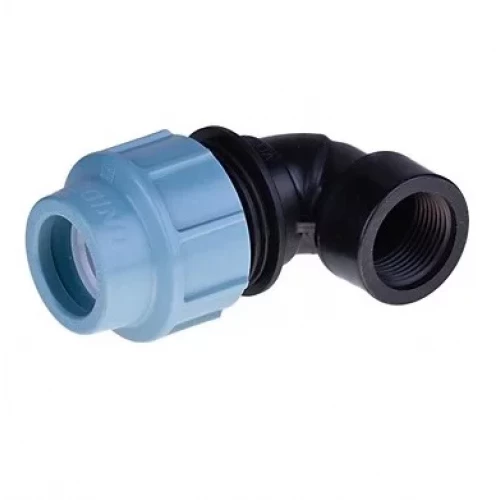 Отвод компрессионный с внутренней резьбой Ø25х3/4" Unidelta