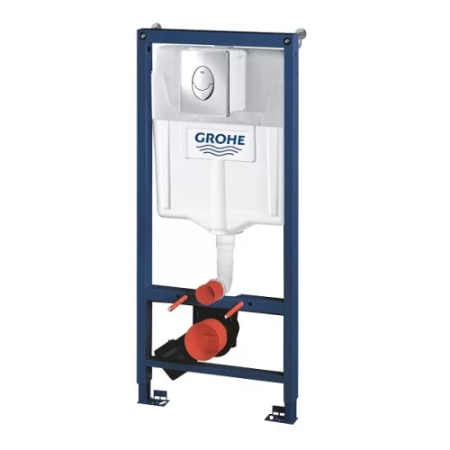 Инсталляция с овальной кнопкой смыва Grohe Rapid
