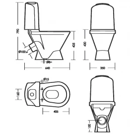 Унитаз напольный Sanita Classic Comfort
