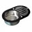 Мойка из нержавеющей стали Zorg Inox Glass (черное стекло) 7851-OV