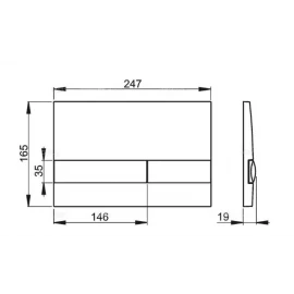 Кнопка смыва (хром матовый) Alcaplast M1722