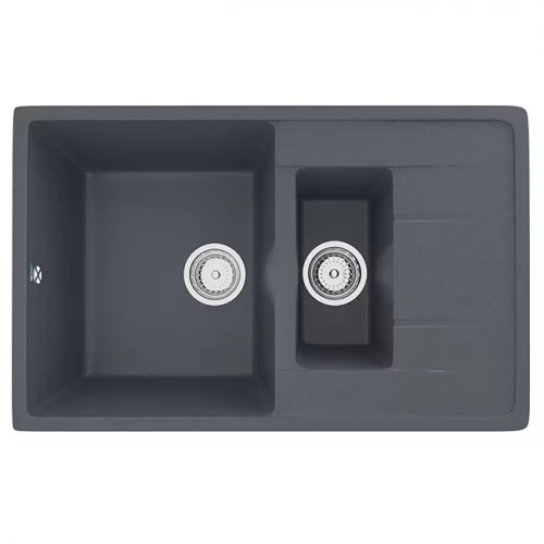 Мойка двухсекционная 770х495 (антрацит) Ulgran 205-343