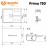 Мойка кварцевая (асфальт) 750х500 мм Ulgran Quartz Prima 750-09