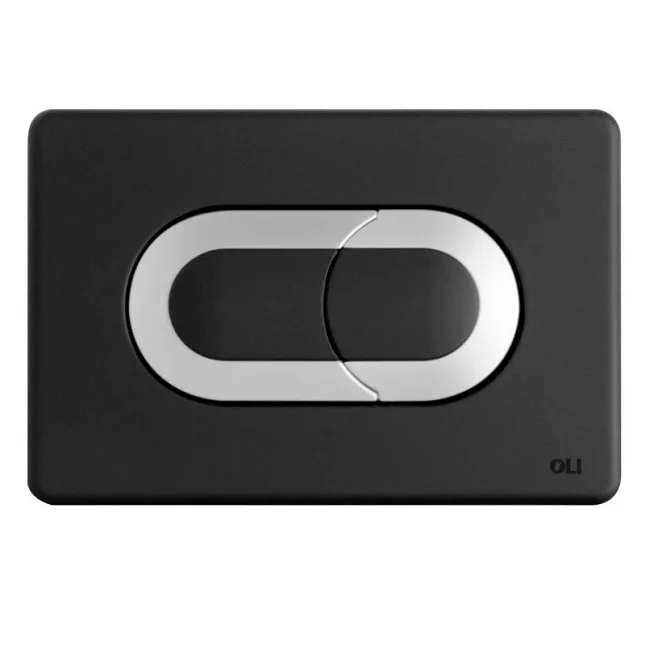 Кнопка смыва пневмо (черный Soft-Touch/хром) OLI 640097