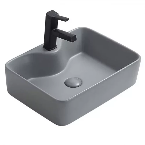 Раковина накладная серая 485х375 мм CeramaLux 7291MH-5