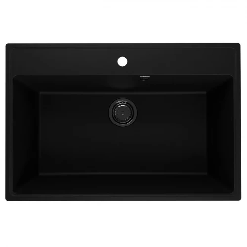 Мойка кварцевая (уголь) 760х510 мм Ulgran Quartz Forte 760-07